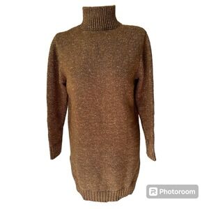Lonyuash Brown Turtleneck Sweater